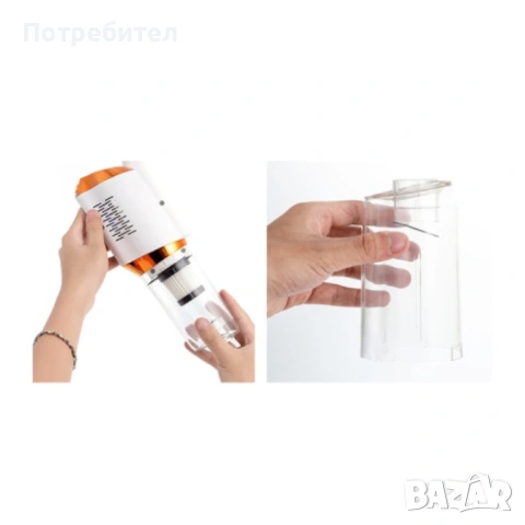 Акумулаторна домакинска ръчна прахосмукачка с 5 накрайника, снимка 6 - Прахосмукачки - 53510039