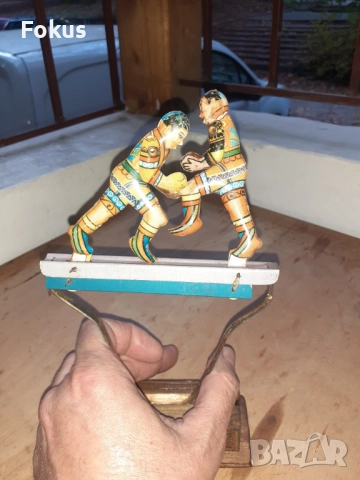 Стара ламаринена играчка - боксьори, снимка 2 - Антикварни и старинни предмети - 52280892