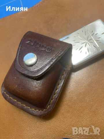 Запалка Zippo Bradford PA Silver Plated + кожен калъф, снимка 4 - Запалки - 51976370