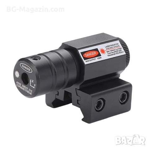 Компактен червен лазерен прицел мерник лазер за въздушен пистолет еърсофт глок макаров оръжие пушка, снимка 4 - Оборудване и аксесоари за оръжия - 51051891
