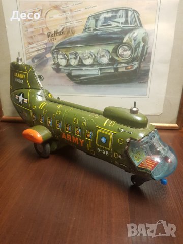 Стара тенекиена играчка ALPS-Japan Хеликоптер ., снимка 2 - Колекции - 43449560