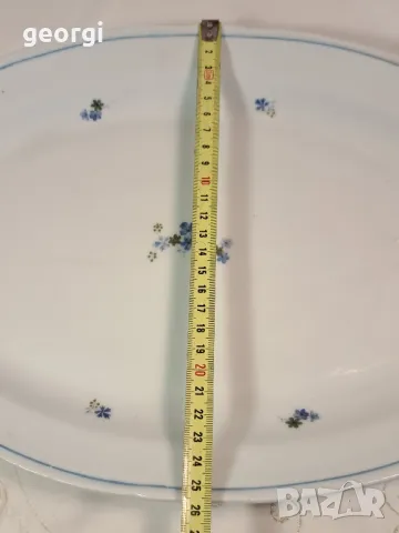 старо българско порцеланово плато елипса 25/1, снимка 8 - Сервизи - 49886625