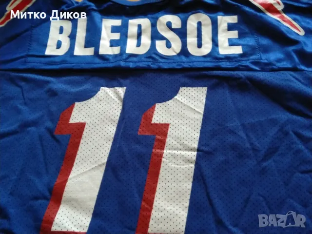 Drew Bledsoe #11 New England Patriot NFL Champion маркова тениска американски футбол размер 48 или Л, снимка 9 - Други спортове - 47522054