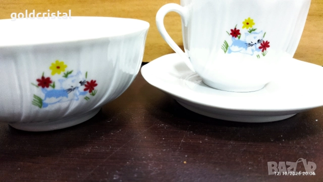 Стар български порцелан детски комплект за хранене , снимка 5 - Антикварни и старинни предмети - 52030928