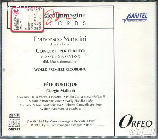 Francesco Mancini - Giorgio Matteoli, снимка 2 - CD дискове - 34580748