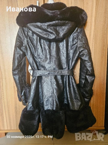 Дамско кожено яке, снимка 2 - Якета - 52262823