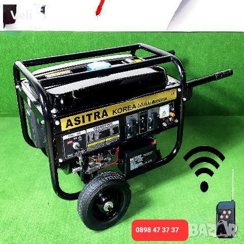 Генератор за ток 3 kw с електрически стартер и акумулатор+дистанционно, снимка 5 - Генератори - 43441540