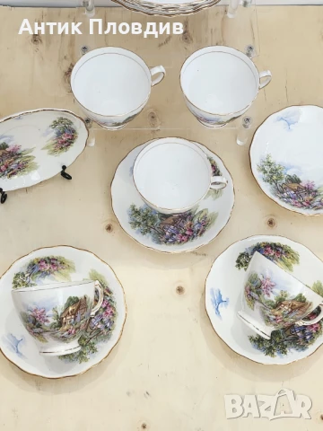 Чаен сервиз Royal Vale с английски пейзажи за 6 души, снимка 10 - Сервизи - 50780007