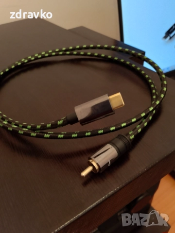 Коаксиален кабел Cayin CS-30TCR Type-C към RCA  1m., снимка 5 - Аудиосистеми - 52288816