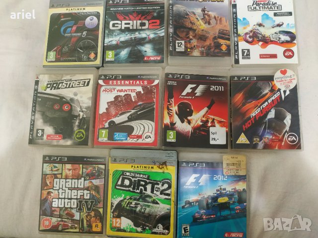 GTA4, Need For Speed, Dirt, Grid, Formula ,Gran Turismo PS3 Games