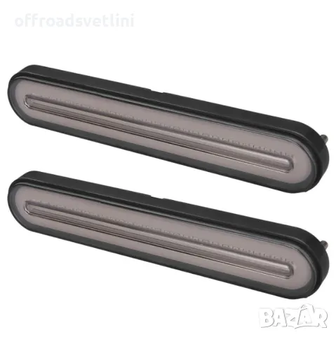 2 БРОЯ Тънки Компактни LED Диодни Стопове с динамичен мигач Неон Ефект, снимка 5 - Аксесоари и консумативи - 47611464