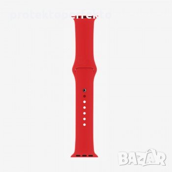 Силиконова каишка Apple watch 7 – 45mm, червена, снимка 3 - Каишки за часовници - 35512925