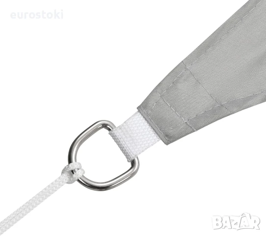Сенник с правоъгълно платно, UV защита, светло сиво, 400 x 600 см, полиестер , снимка 2 - Други - 51073872