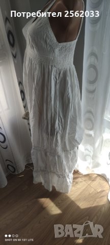 Плажна бяла рокля+подарък, снимка 3 - Рокли - 33509535