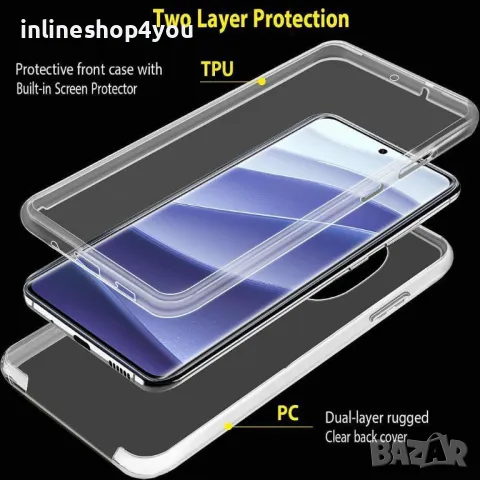 Прозрачен 360° Градуса Кейс за Xiaomi 15 Ultra, снимка 3 - Калъфи, кейсове - 50179564