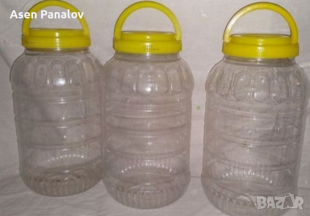 Буркани пластмасови, като нови пет литра., снимка 1
