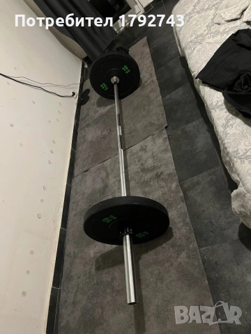 Олимпийски лост Ф50 – 220см.+ 2х 10 професионални дискове на петна 