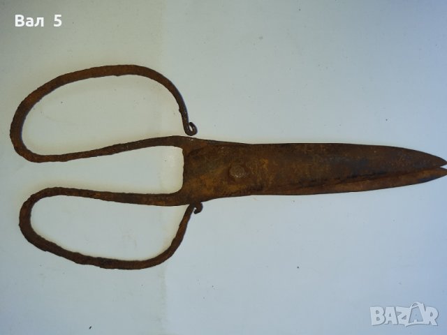 Големи стари ковани ножици 2 броя . Ножица, снимка 2 - Антикварни и старинни предмети - 33161407