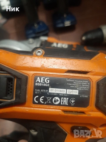 Акумулаторни машини АЕГ 18v, снимка 9 - Винтоверти - 53257654