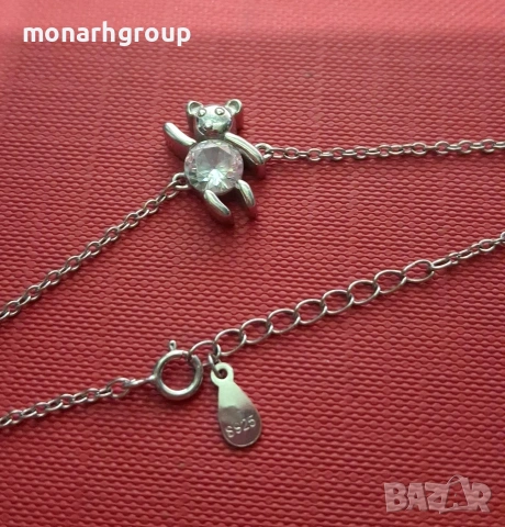 Сребърна гривна, снимка 3 - Гривни - 53609571