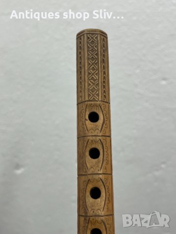 Ръчно резбована дървена флейта. №4908, снимка 7 - Антикварни и старинни предмети - 43791129