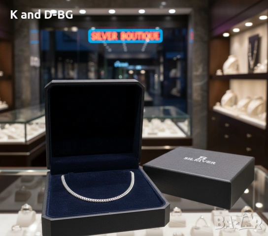 Дамско сребърно колие проба 925, снимка 4 - Колиета, медальони, синджири - 53522279