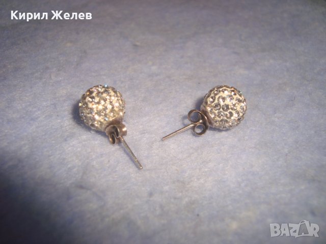 СТАРИ СРЕБЪРНИ КРИСТАЛНИ РЕТРО АРТ ОБЕЧКИ СРЕБРО 925 Тип СНЕЖИНКИ 26972, снимка 5 - Обеци - 36852597