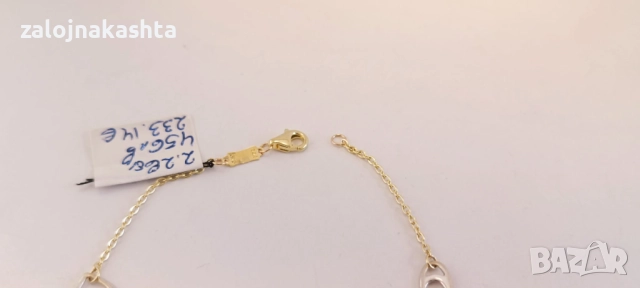 Нова-Златна гривна-2,28гр/14кр, снимка 6 - Гривни - 52733161