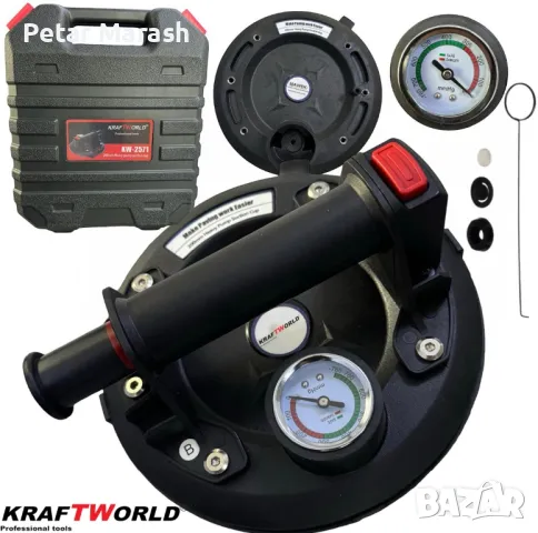 Вакуумна вендуза KraftWorld Ø200мм и Машина за Рязане на Плочки с Лазерен Водач 1200мм, снимка 6 - Измервателни инструменти - 50367105