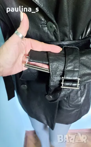 Два различни броя / Дамско двуредно яке / манто с вата, от естествена кожа , снимка 12 - Якета - 50335503