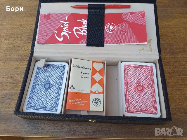 Кожена кутия за  3 тестета карти, снимка 5 - Карти за игра - 28648118