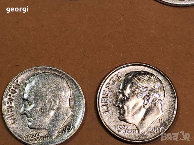 6 американски сребърни монети 5 цента, 10 цента, четвърт долар, снимка 5 - Нумизматика и бонистика - 50493033
