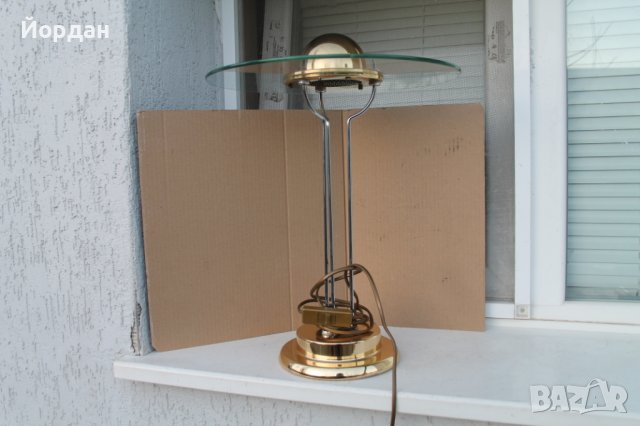 Масивна месингова лампа, снимка 1 - Антикварни и старинни предмети - 43593710