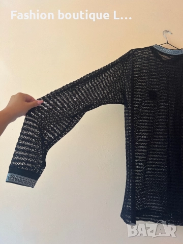 Версаче черна блуза XL размер 🖤, снимка 7 - Блузи с дълъг ръкав и пуловери - 51809533