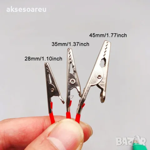 10 бр. нови кабели с щипки тип крокодил 50 см за електрически инструменти "Направи си сам" тестови, снимка 12 - Други инструменти - 50233566