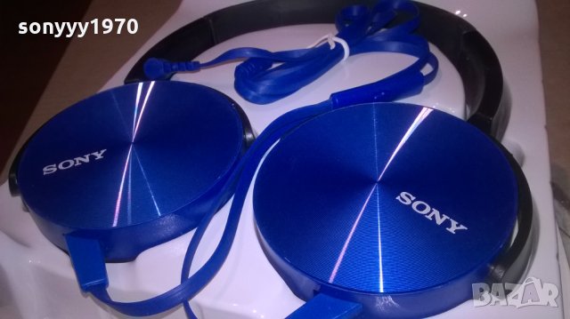 SONY HEADPHONES-NEW BLUE, снимка 8 - Слушалки и портативни колонки - 26647143