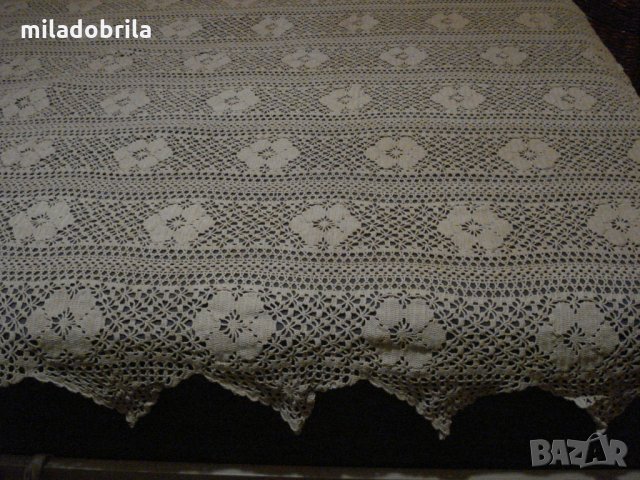 Покривка плетена на една кука, снимка 2 - Покривки за легло - 32551273