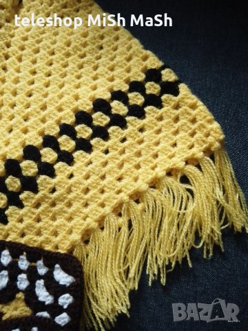 Нови плетени пончо за момиче и поставки за топли чаши или чинии, снимка 3 - Детски Блузи и туники - 43592813