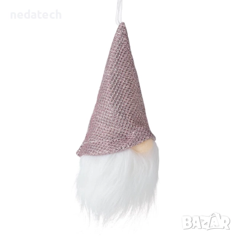 Гном с розова шапка с преливащи нюанси, 5x9cm