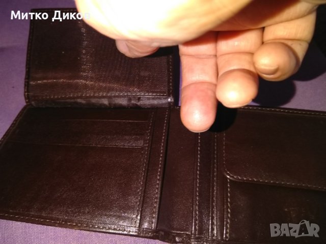 Портфейл кафяв №5 естествена кожа 125х93мм, снимка 3 - Портфейли, портмонета - 40877933