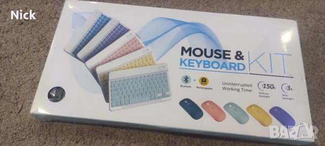 Блутут клавиатура + мишка, снимка 2 - Клавиатури и мишки - 44061296