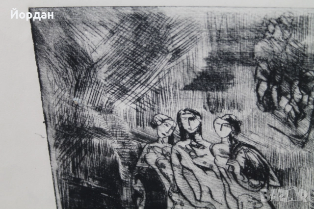 Литография ''П.Пенчев'', снимка 2 - Картини - 52724263