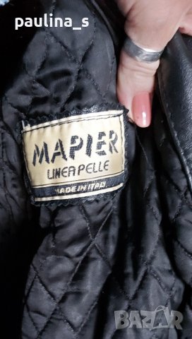 Палто с хастар от естествена кожа "Vera Pelle" / голям размер , снимка 11 - Палта, манта - 43621932