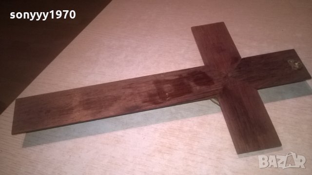 МАСИВЕН КРЪСТ С ИСУС-ВНОС АНГЛИЯ-40Х22СМ, снимка 17 - Колекции - 27436182