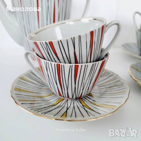 Сервиз за чай или дълго кафе Китка Нови Пазар., снимка 5 - Други ценни предмети - 52418893