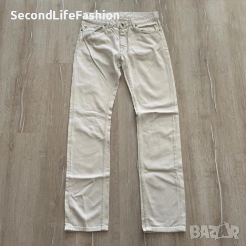 Мъжки дънки Peak Performance Barrow с копчета, W31 L34, бял деним, снимка 7 - Дънки - 53010887