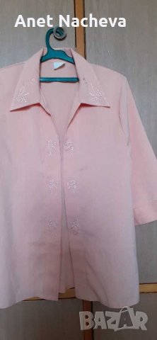 Жакет дамски с бродерия без копчета , снимка 1