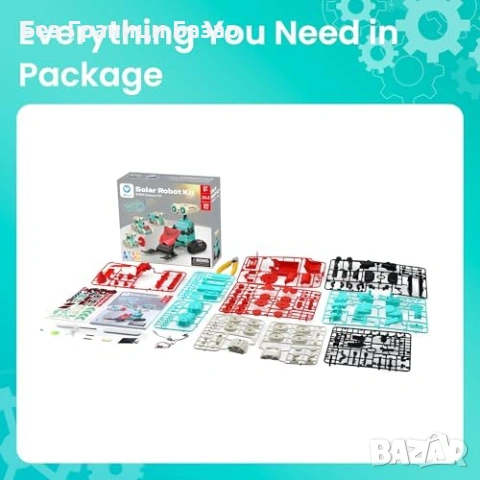 Нов STEM Соларен Робот 21 в 1 DIY Конструктор 211 Части Образователен, снимка 9 - Образователни игри - 53008810