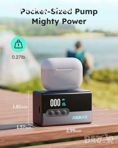 Нова Преносима електрическа помпа за колело гуми 120 PSI с манометър, снимка 2 - Друга електроника - 51941265