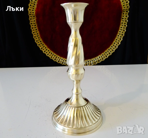 Бронзов свещник,многостенен. , снимка 4 - Антикварни и старинни предмети - 51789820